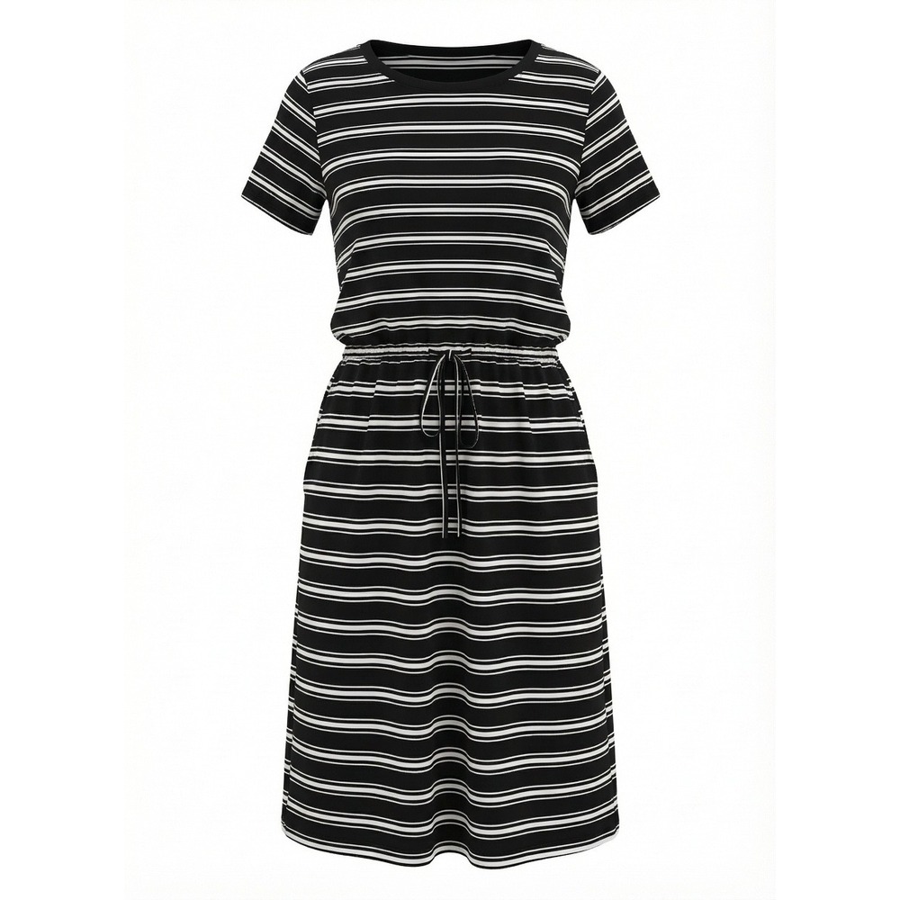 Simier‎ Fariry Women Summer Midi Knee Dress Medium Short Sleeve Travel Teacher
